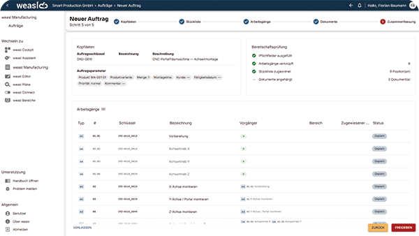weasl provides all the tools production managers need