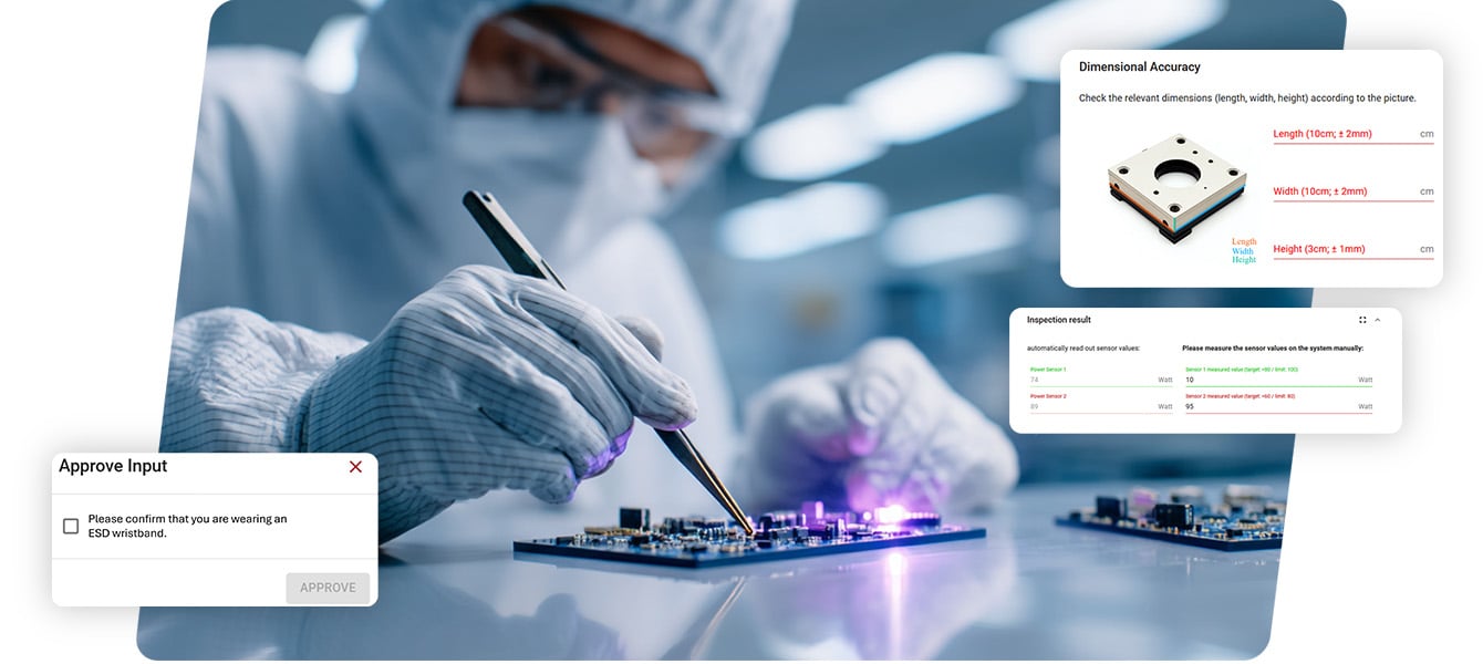 The machine assembles components without errors