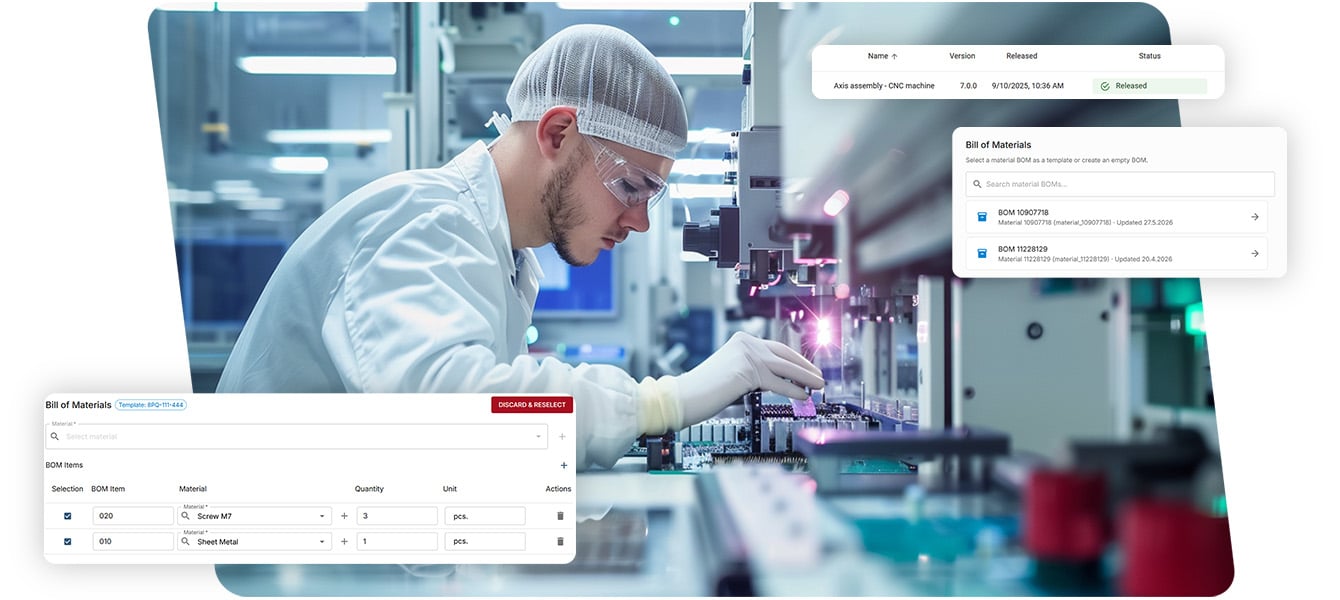 The operator receives all the necessary information about the assembly