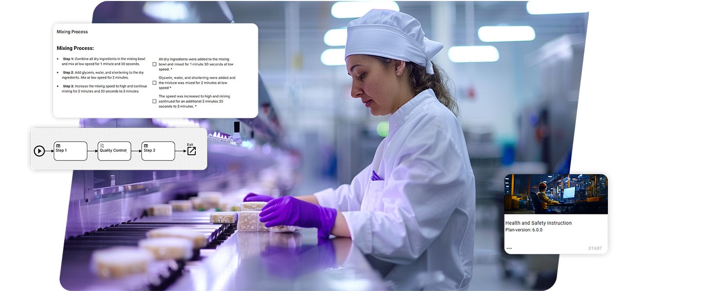 Employee works cleanly in the food industry