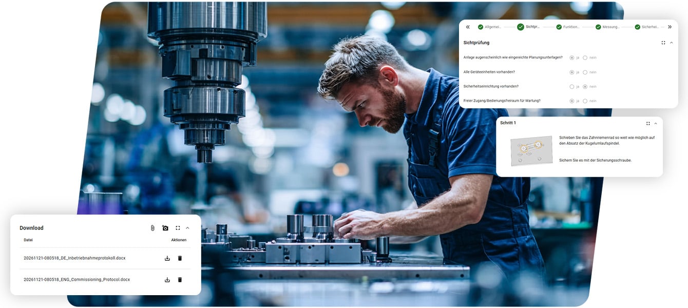 Werker arbeitet souverän im Maschinenbau