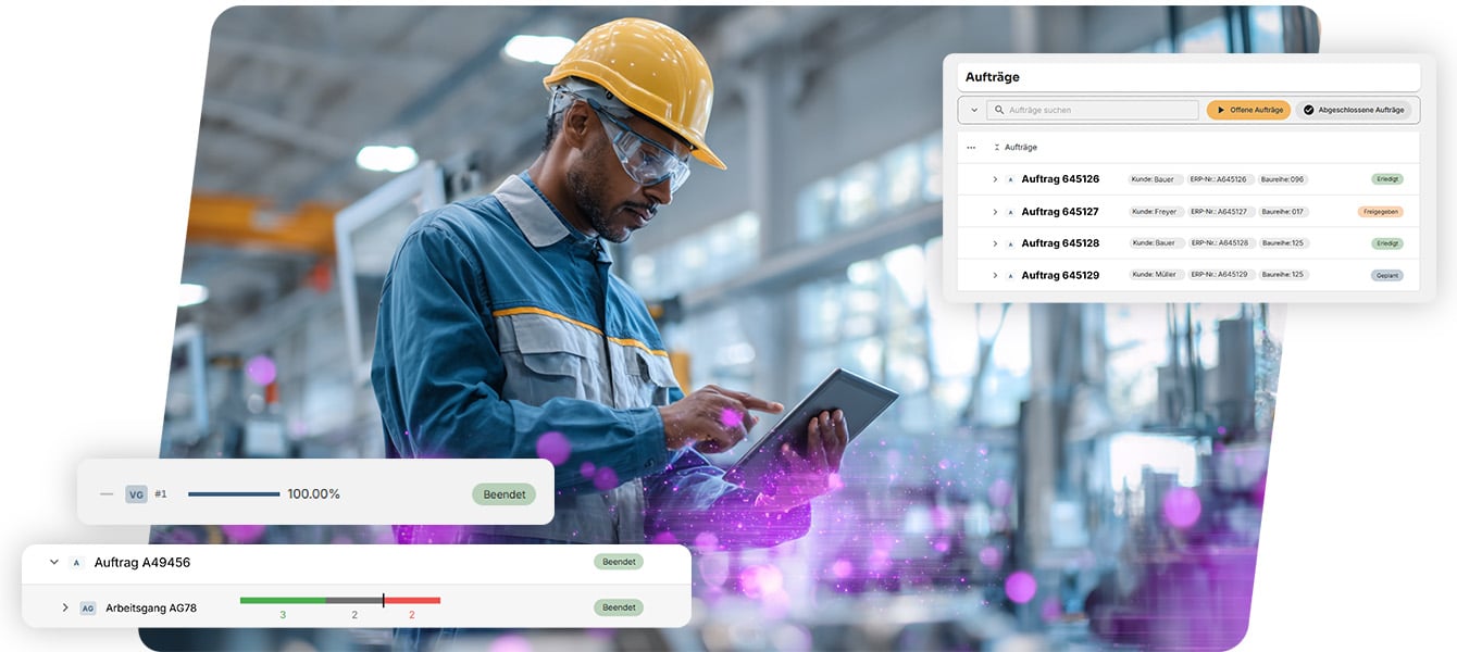 Produktionsleiter hat Transparenz in Echtzeit