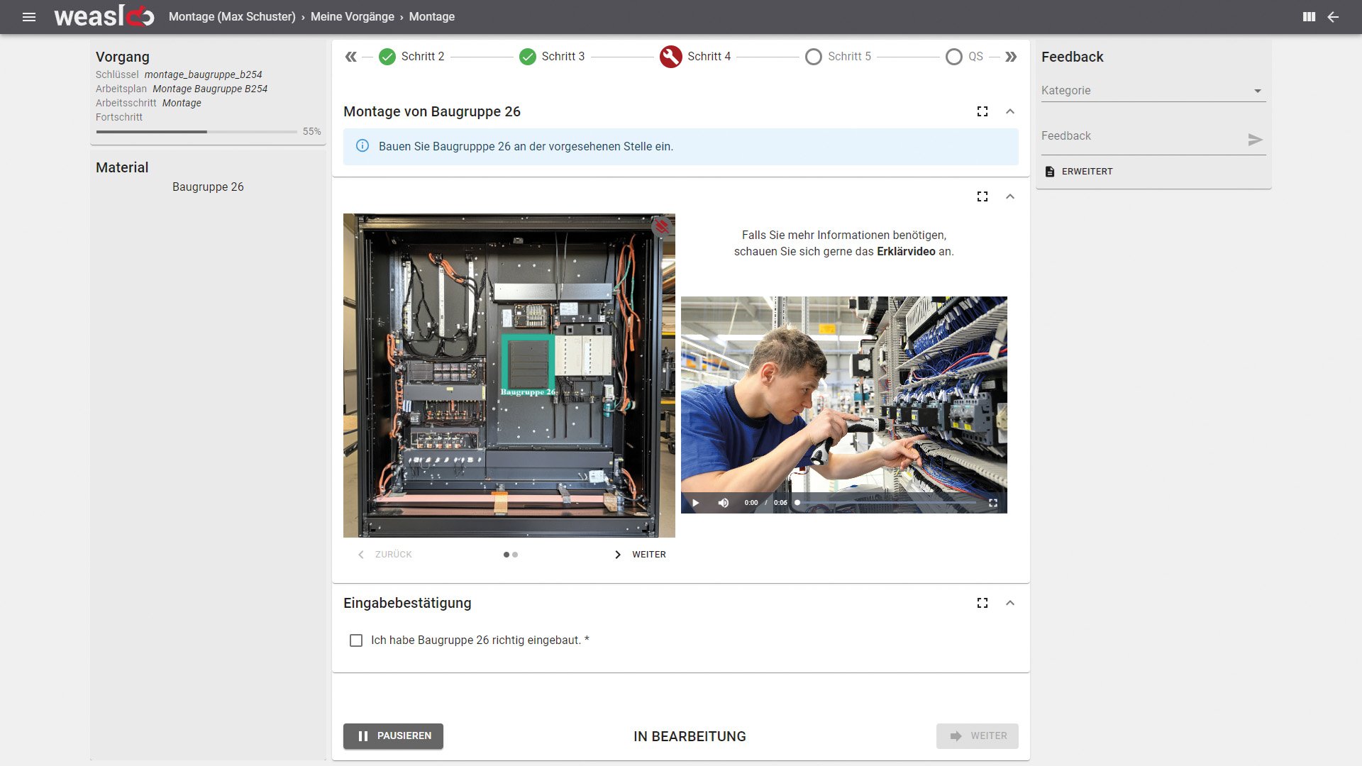 Hohe Aussagekraft digitaler Arbeitsanweisungen aus einem Werkerassistenzsystem