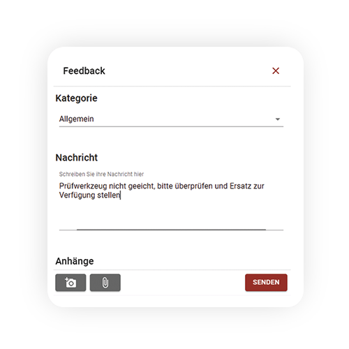 Durchgängigkeit inkl. Feedback-Funktion