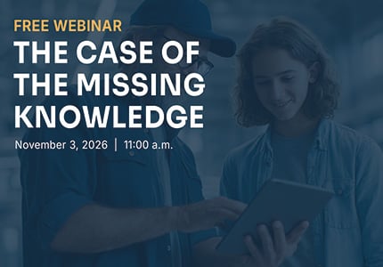 Free webinar: The case of the missing knowledge