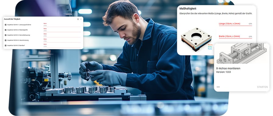 weasl leitet Mitarbeitende im Shopfloor an