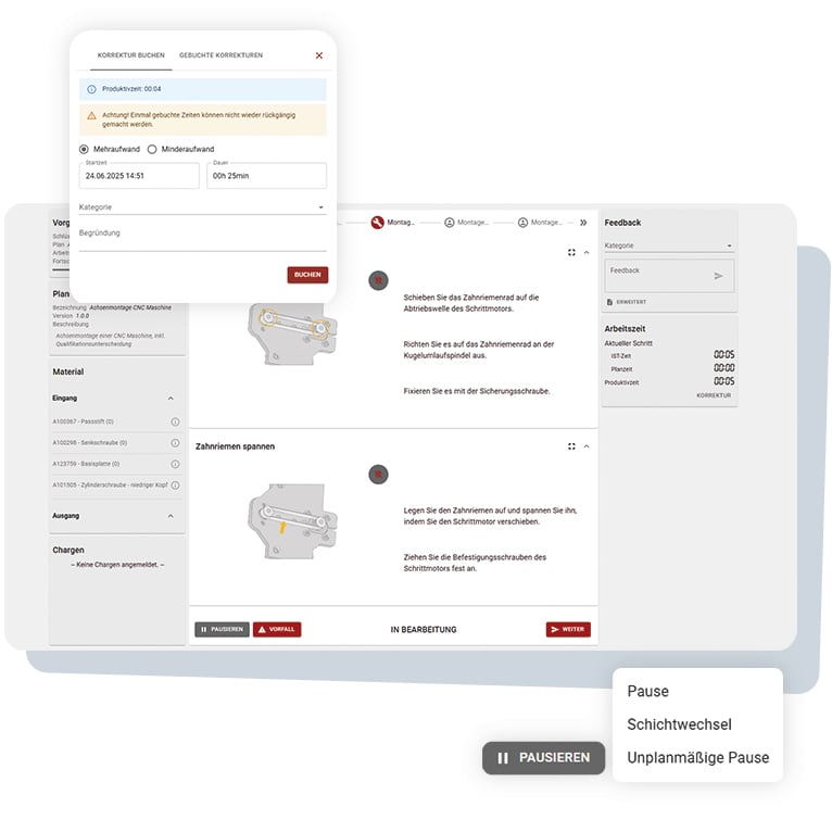 Mit weasl Werker anleiten & Produktivzeiten tracken